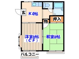 コ－ジ－ハウスの物件間取画像